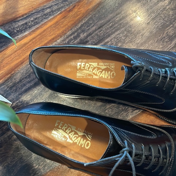 Salvatore Ferragamo Florence Mens Dress Shoes Side 11 D. Mint Condition - Picture 5 of 12